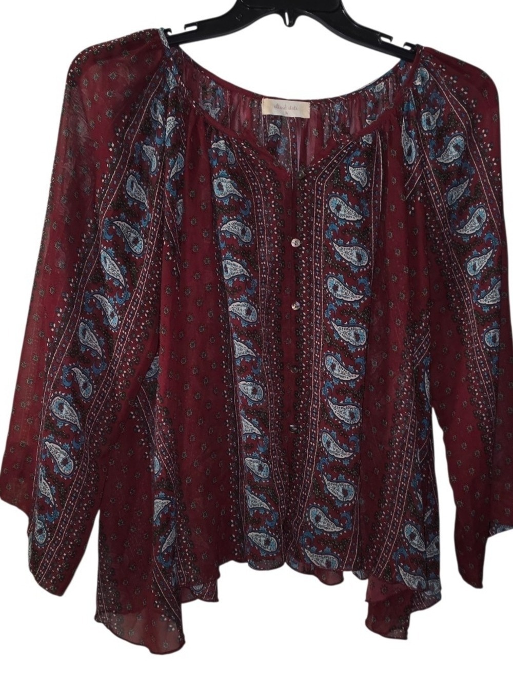 Altar'd State Long Sleeve Blouse Size Medium